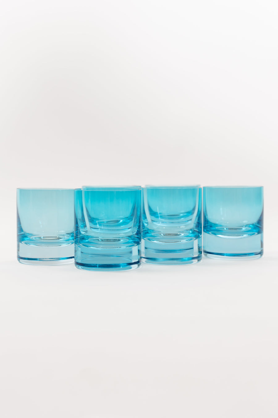 Colored Rocks Glass - Set of 6 {Ocean Blue}.