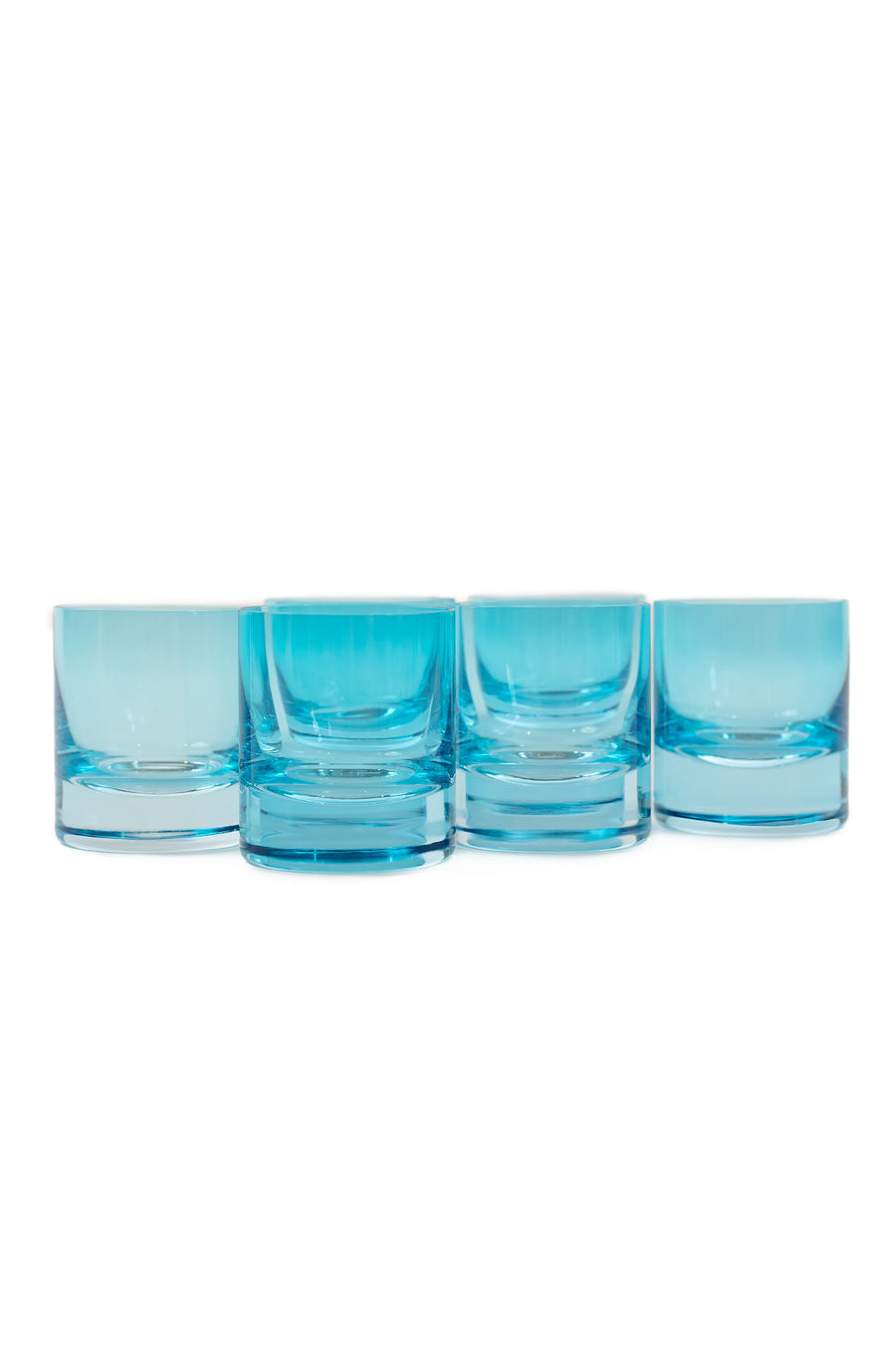 Colored Rocks Glass - Set of 6 {Ocean Blue}.