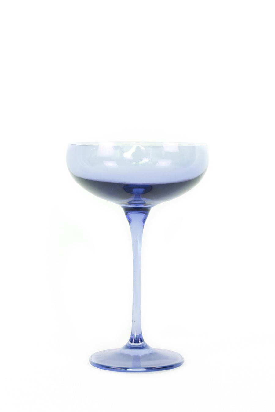 Colored Champagne Coupe Stemware - Set of 2 {Cobalt Blue}.