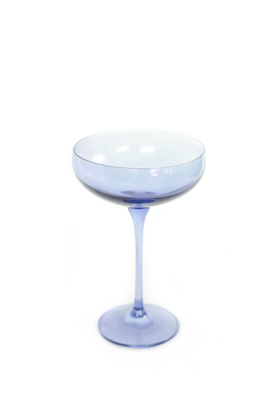 Colored Champagne Coupe Stemware - Set of 2 {Cobalt Blue}.