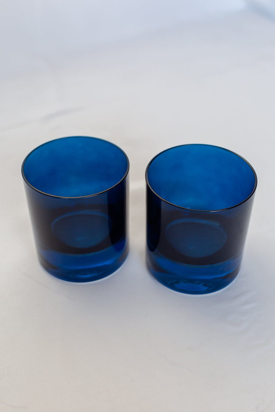 Colored Rocks Glass -  Set of 2 {Midnight Blue}.