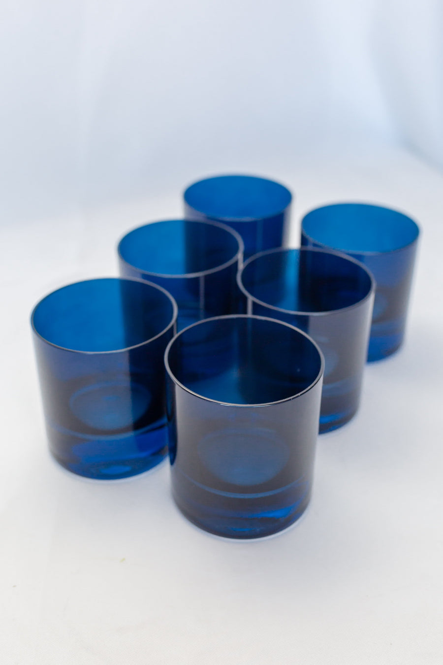 Colored Rocks Glass - Set of 6 {Midnight Blue}.