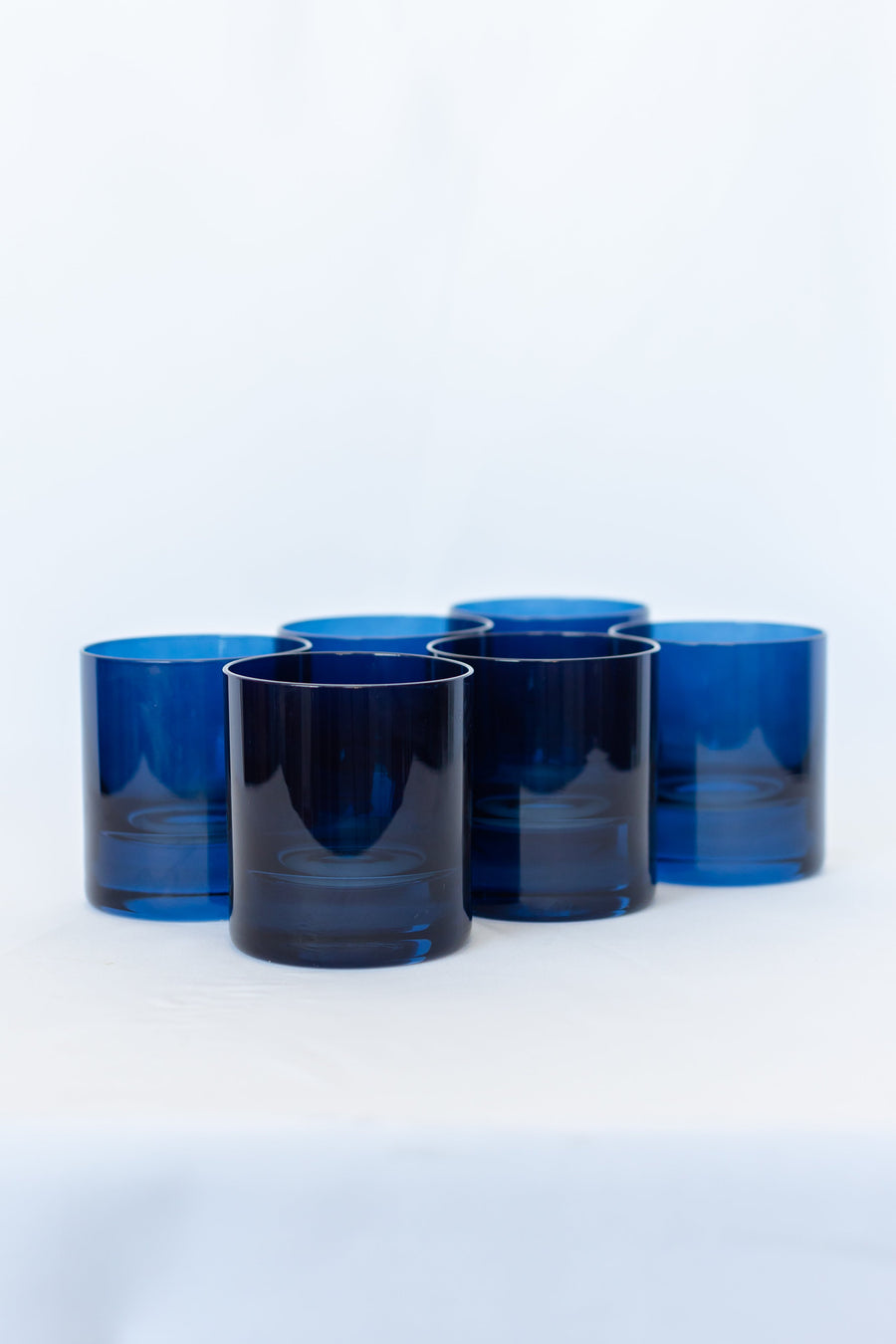 Colored Rocks Glass - Set of 6 {Midnight Blue}.