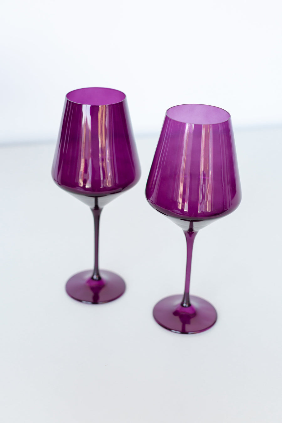 Colored Wine Stemware - Set of 6 {Amethyst}.