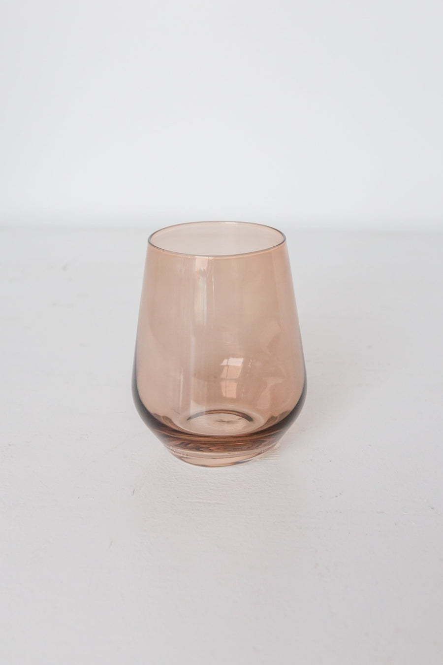 Colored Wine Stemless - Set of 6 {Mocha Mousse (Our Amber Smoke)}.