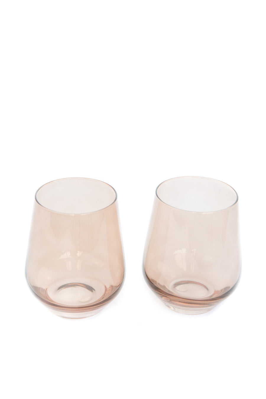 Colored Wine Stemless - Set of 6 {Mocha Mousse (Our Amber Smoke)}.