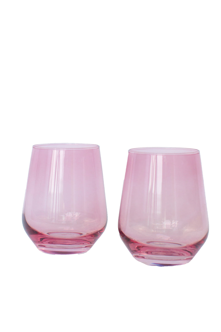 Colored Wine Stemless - Set of 2 {Rose}.