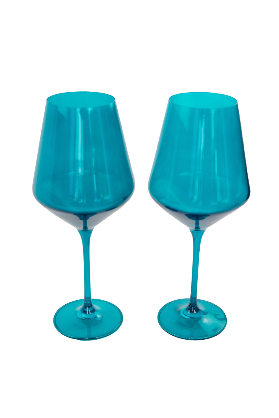 Colored Wine Stemware - Set of 2 {Teal}.